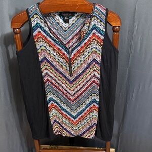 August Silk Multicolor Chevron Tank Top